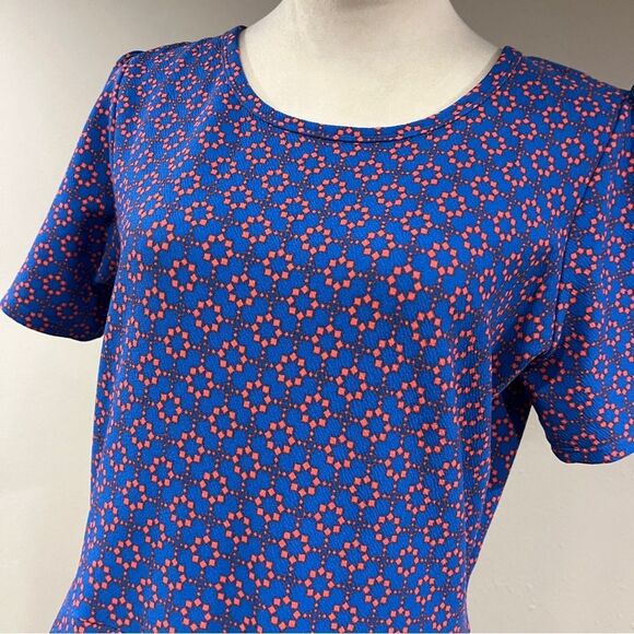 LuLaRoe Amelia geometric print short sleeve scoop neck casual plus size dress XL - Picture 2 of 14
